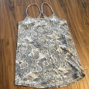 American Eagle Outfitters Gray Floral Swim Cover Up
